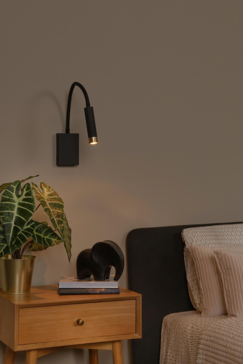 Lucide ALEC - Nástenné bodové svietidlo / Nástenné svietidlo - LED - G9 - 1x3W 2700K - Vrátane výmenných tienidiel - Čierna